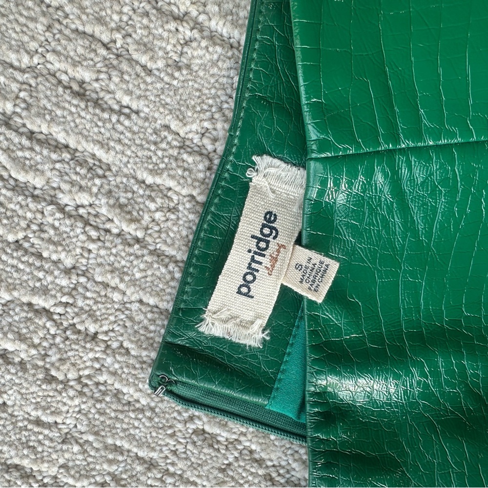 Anthropologie Porridge Textured Green Pencil Skirt